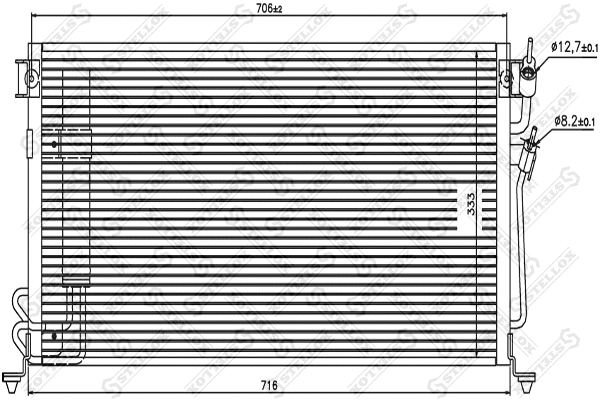 Condenseur, climatisation STELLOX 10-45136-SX