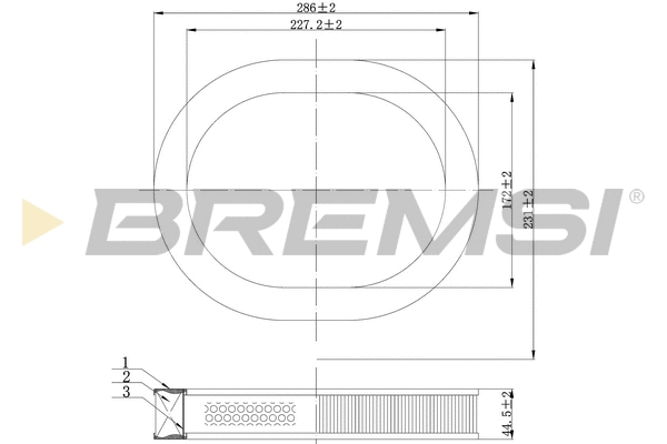 Filtre à air BREMSI FA2080