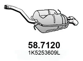 Silencieux arrière ASSO 58.7120