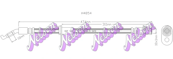 Flexible de frein KAWE H4854