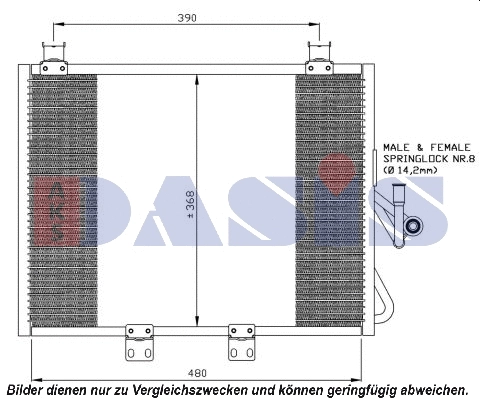 Condenseur, climatisation AKS DASIS 522053N