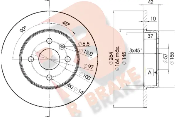 Disque de frein R BRAKE 78RBD29116