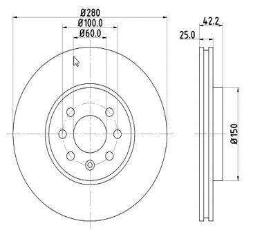 Disque de frein MTR 12108566