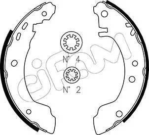 Jeu de mâchoires de frein CIFAM 153-283