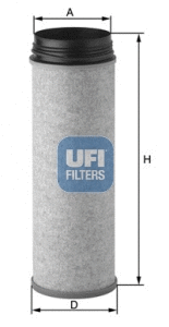 Filtre à air secondaire UFI 27.A04.00