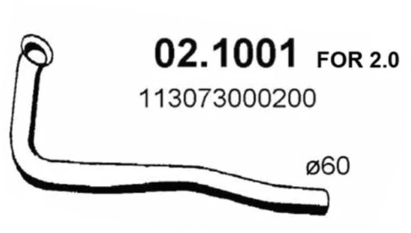 Tuyau d'échappement ASSO 02.1001