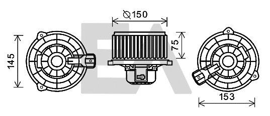 Moteur électrique, pulseur d'air habitacle EACLIMA 42A36010