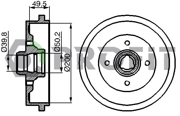 Tambour de frein PROFIT 5020-0094