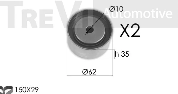Kit de courroie crantée TREVI AUTOMOTIVE KD1449