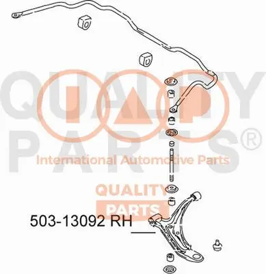 Bras de liaison, suspension de roue IAP QUALITY PARTS 503-13092