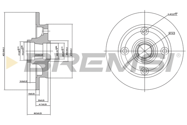 Disque de frein BREMSI CD6651S