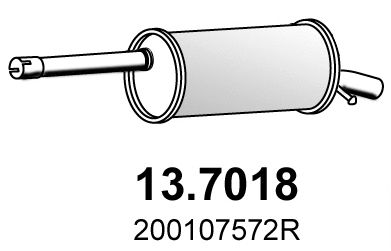 Silencieux arrière ASSO 13.7018