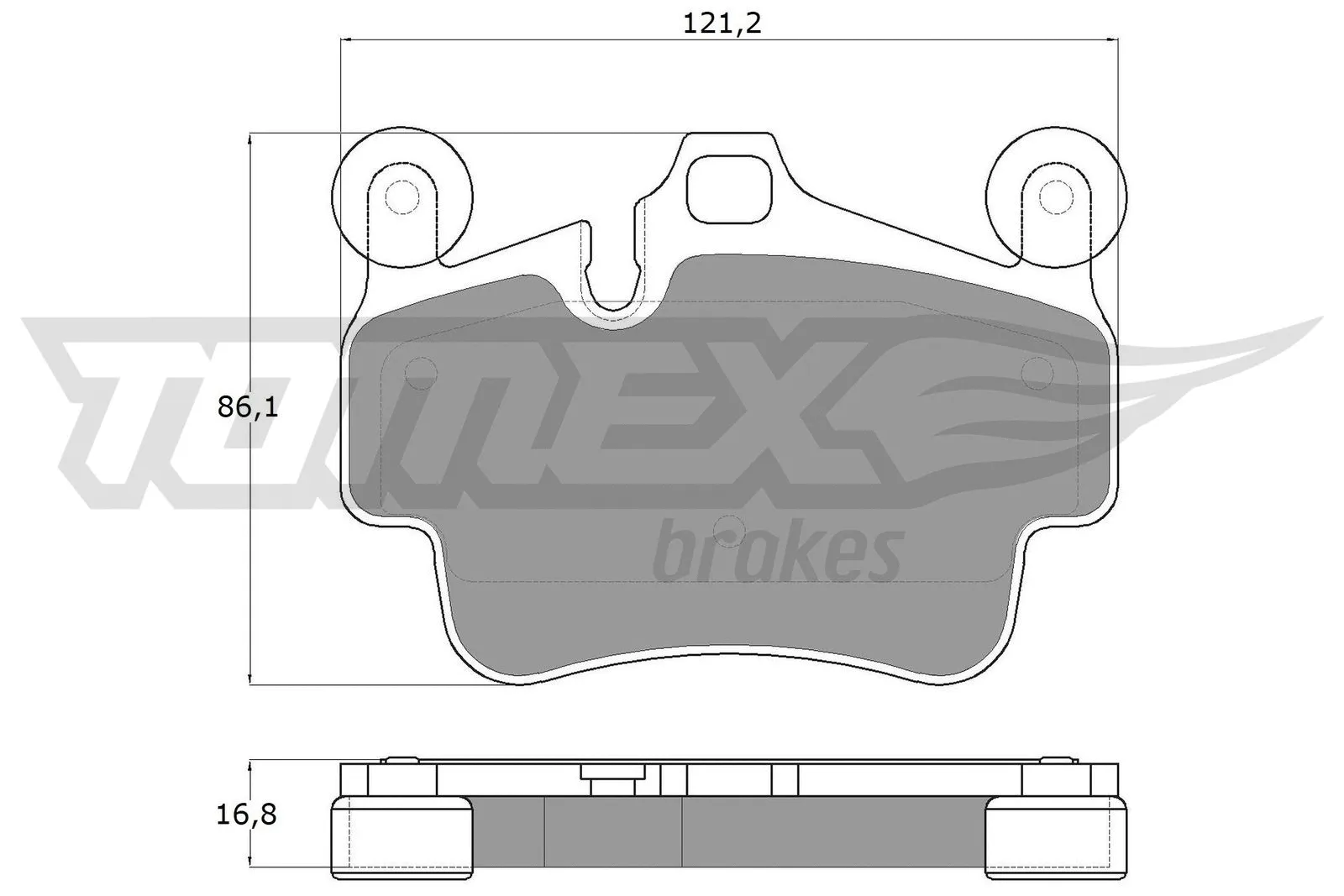 Kit de plaquettes de frein, frein à disque TOMEX Brakes TX 18-00