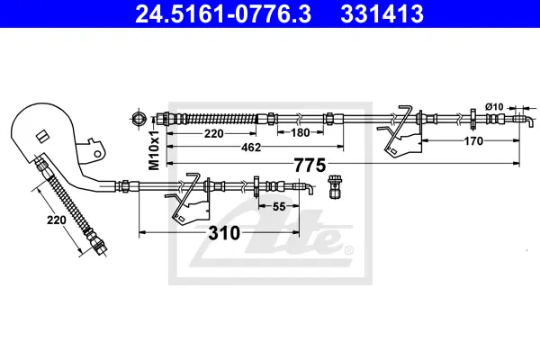 Flexible de frein ATE-APAC 24.5161-0776.3