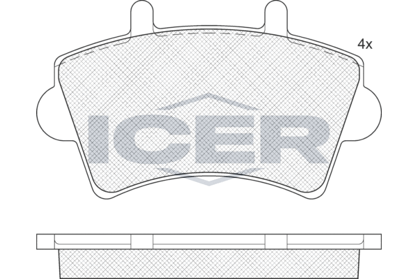Kit de plaquettes de frein, frein à disque ICER LM1442