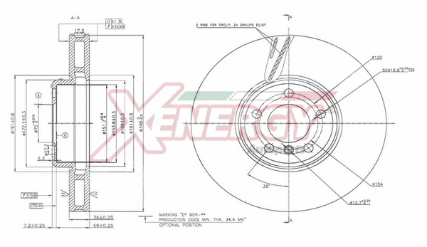Disque de frein AP XENERGY X602918