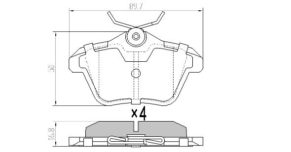 Kit de plaquettes de frein, frein à disque FREMAX FBP-0894