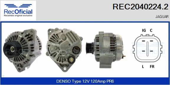 Alternateur RECOFICIAL REC2040224.2