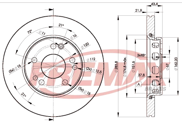 Disque de frein FREMAX BD-2312
