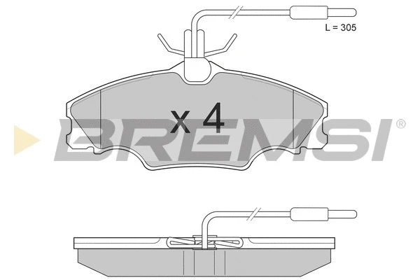 Kit de plaquettes de frein, frein à disque BREMSI BP2686