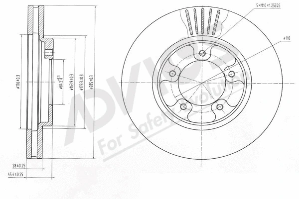 Disque de frein ADVICS-SEA A6F264