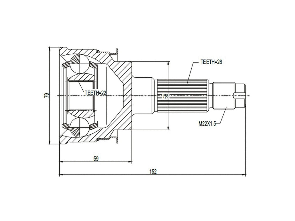 Jeu de joints, arbre de transmission A.Z. Meisterteile AZMT-43-030-1075