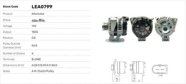 Alternateur LUSA LEA0799