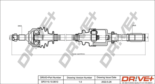 Arbre de transmission Dr!ve+ DP2110.10.0613