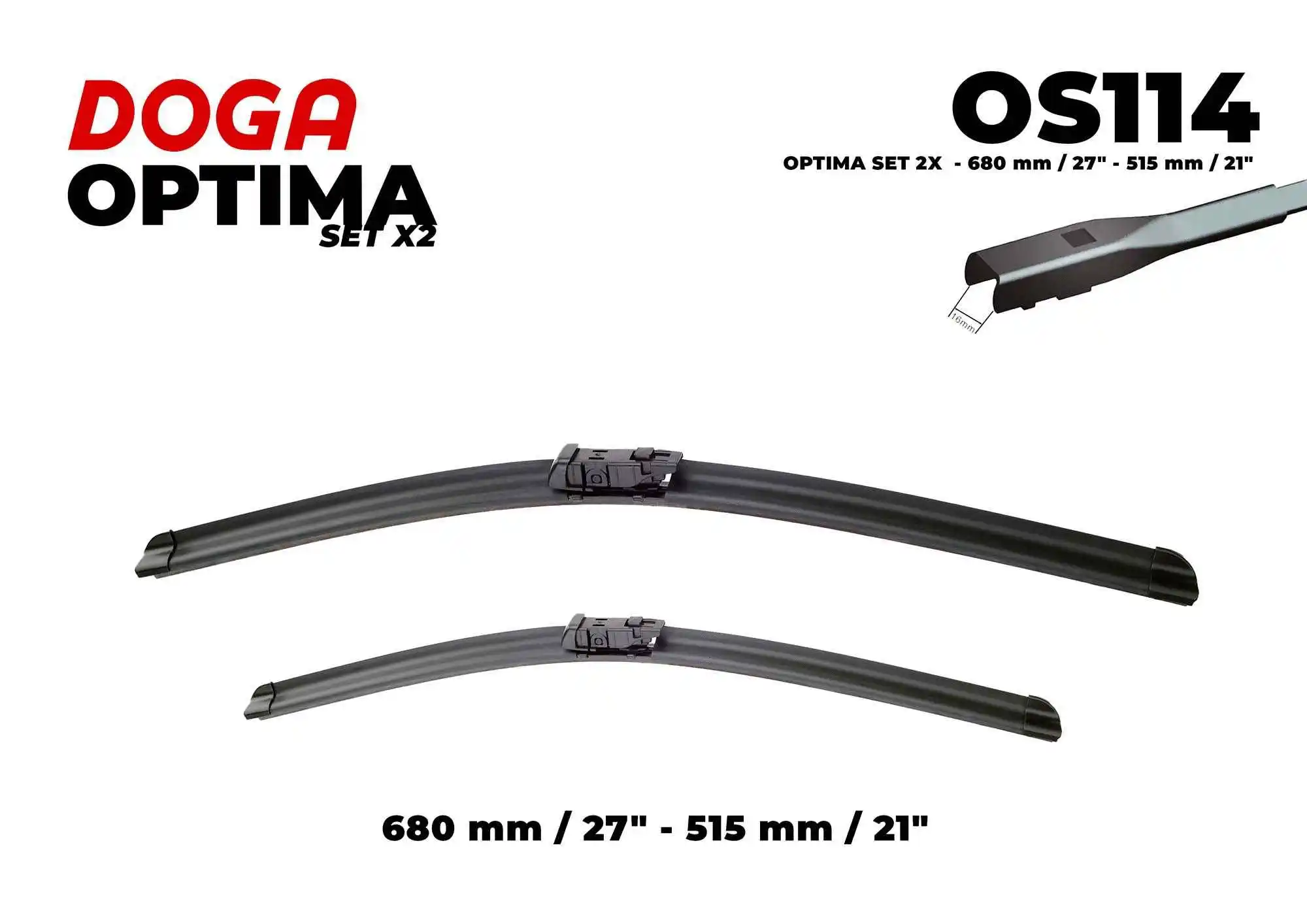 Balai d'essuie-glace DOGA OS114