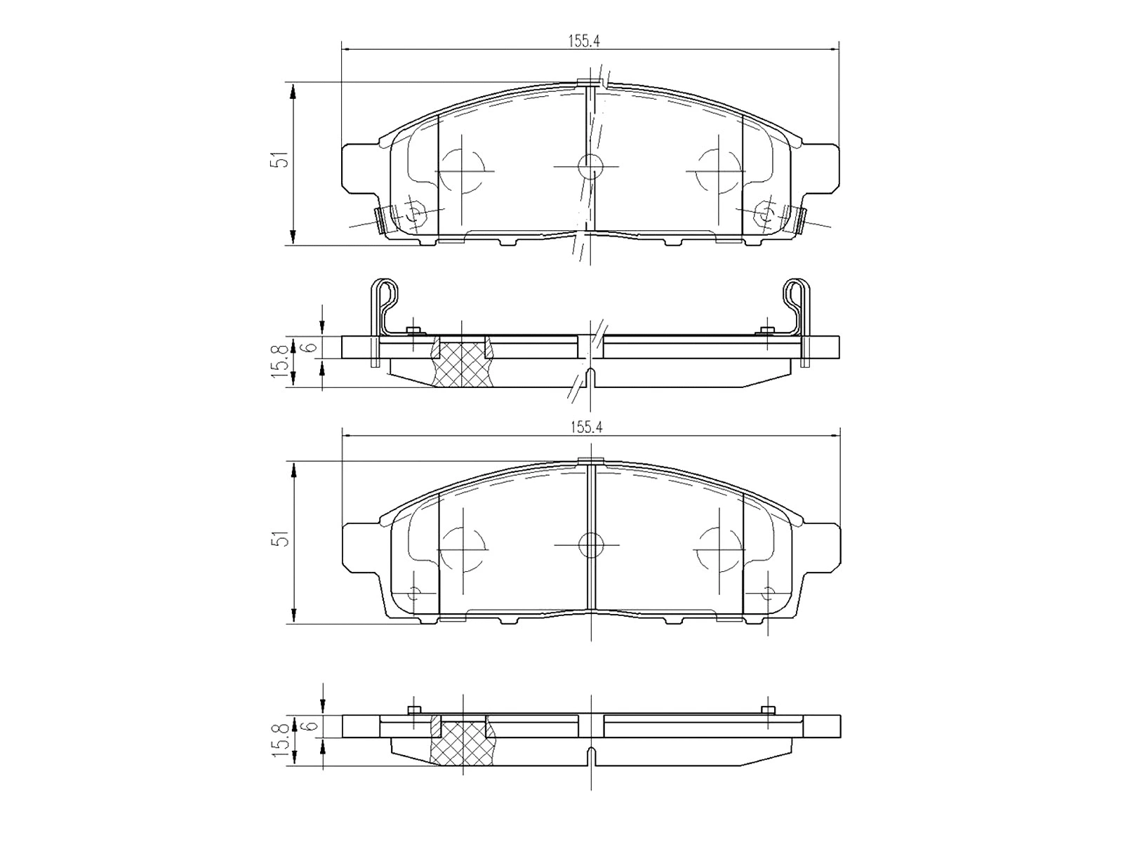 Kit de plaquettes de frein, frein à disque A.Z. Meisterteile AZMT-44-022-1293