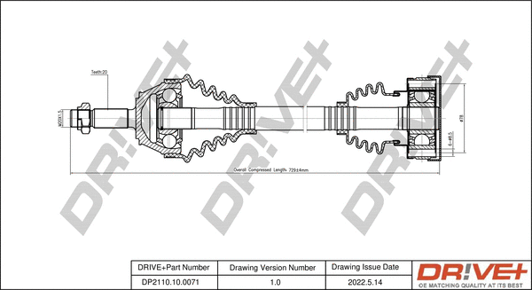 Arbre de transmission Dr!ve+ DP2110.10.0071