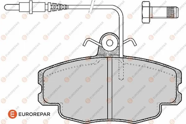 Kit de plaquettes de frein, frein à disque EUROREPAR 1617247380