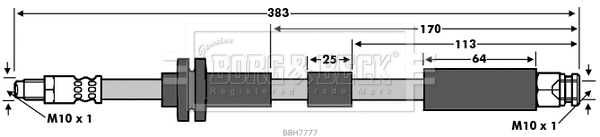 Flexible de frein BORG & BECK BBH7777