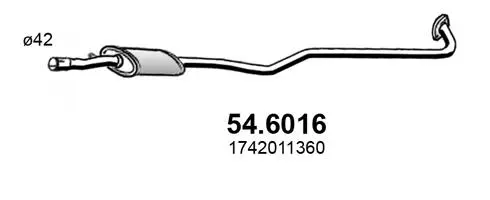 Silencieux central ASSO 54.6016