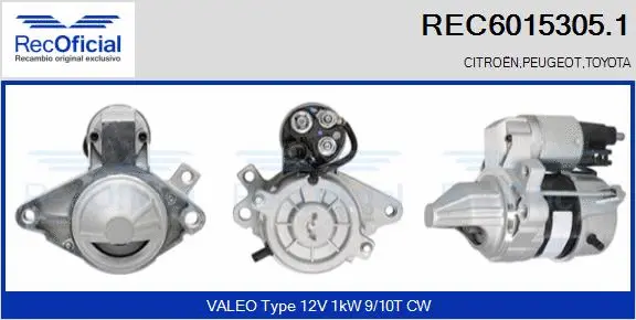 Démarreur RECOFICIAL REC6015305.1
