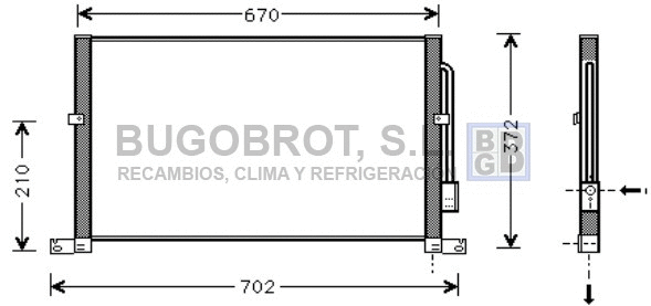 Condenseur, climatisation BUGOBROT 62-FD5302
