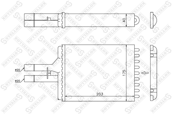 Système de chauffage STELLOX 10-35076-SX