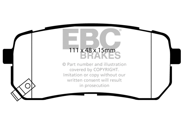 Kit de plaquettes de frein, frein à disque EBC Brakes DP21814