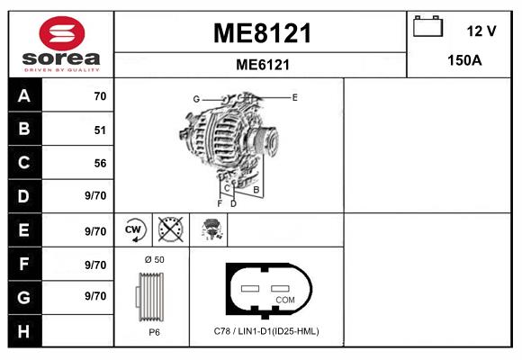 Alternateur SNRA ME8121