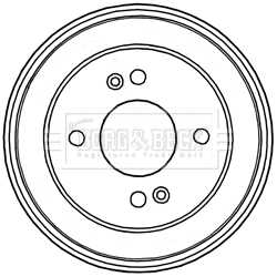 Tambour de frein BORG & BECK BBR7224