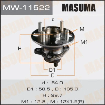 Kit de roulements de roue MASUMA MW-11522