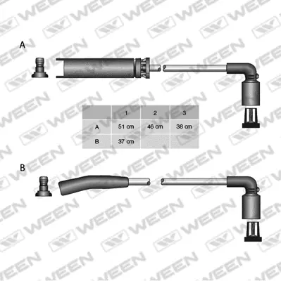Kit de câbles d'allumage WEEN 110-4963