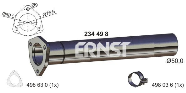 Tuyau d'échappement ERNST 234498