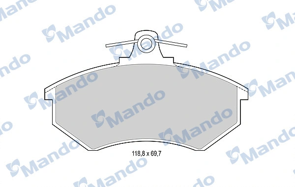 Kit de plaquettes de frein, frein à disque MANDO MBF015088