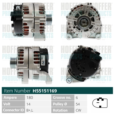 Alternateur HOFFER H55151169