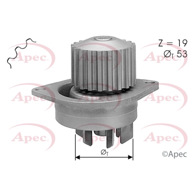 Pompe à eau, refroidissement du moteur APEC AWP1132