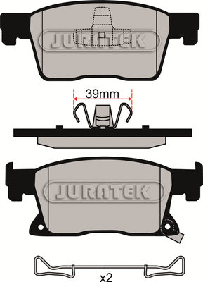 Kit de plaquettes de frein, frein à disque JURATEK JCP8153