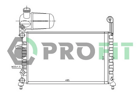 Radiateur, refroidissement du moteur PROFIT PR 2410A1