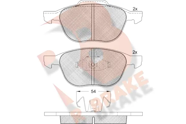 Kit de plaquettes de frein, frein à disque R BRAKE RB1617-399