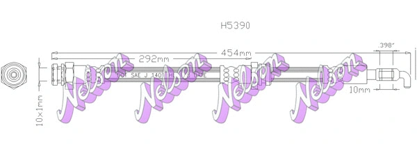 Flexible de frein KAWE H5390